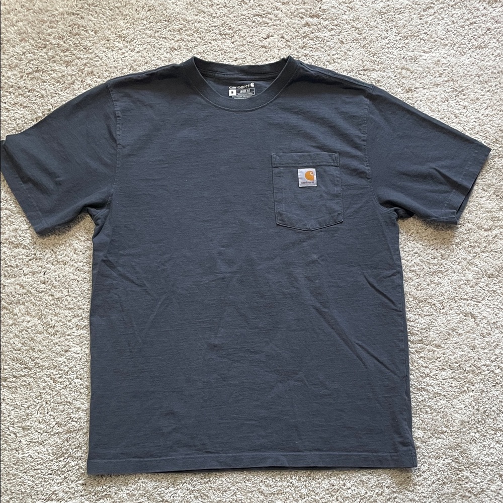 Carhartt Men's Dark Gray/ Blue Short Sleeve Tee